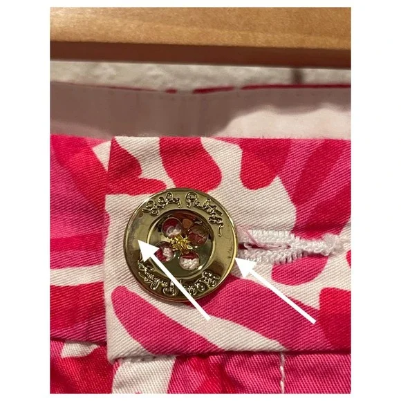 LILLY PULITZER The Buttercup White Pink Pockets Shorts - Picture 7 of 7